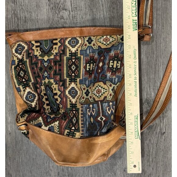 VTG Leather FORCE TEN Two Way Shoulder And Cross Body Bag Purse Backpack - Picture 9 of 9